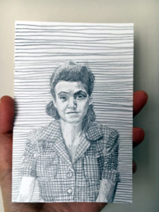 art by carrie brummer, drawing portraits, woman portrait