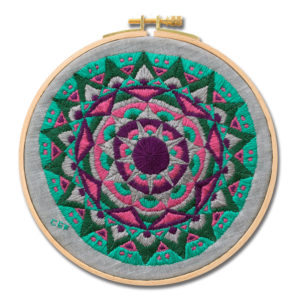 art and collectibles, fiber arts, embroidery, embroidery hoop art, embroidery art, wall art, room decor, contemporary, hoop art, needlework art, modern embroidery, thread painting, yoga art gift, mandala art,