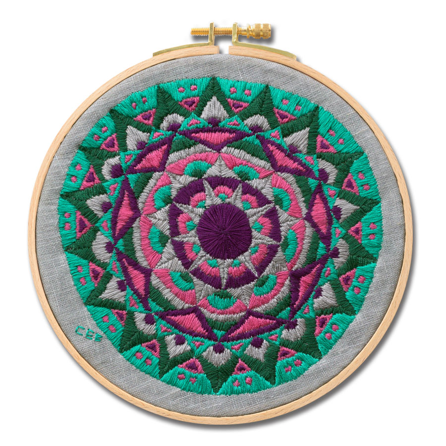 BejeweledMandalaLR art and collectibles, fiber arts, embroidery, embroidery hoop art, embroidery art, wall art, room decor, contemporary, hoop art, needlework art, modern embroidery, thread painting, yoga art gift, mandala art,