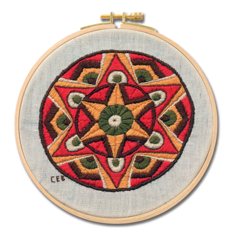 GoldStarMandalaLR art and collectibles, fiber arts, embroidery, embroidery hoop art, embroidery art, wall art, room decor, contemporary, hoop art, needlework art, modern embroidery, thread painting, yoga art gift, mandala art,