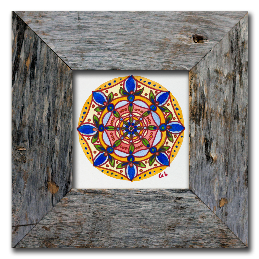 MandalaArtCarrieBrummer Blue Mandala Art Print, Miniature Framed Mandala Art, Bohemian Wall Decor, Mandala Wall Art, Boho Mandala Art Prints, Boho Hippy Decor, arts and collectibles, drawing and illustration, pen and ink, mandala wall art, framed mandalas, boho birthday gift, bohemian wall decor, yoga art print, boho interiors, festival lover gift, spiritual art zen, bohemian mandala, pen and ink art, indian ethnic art