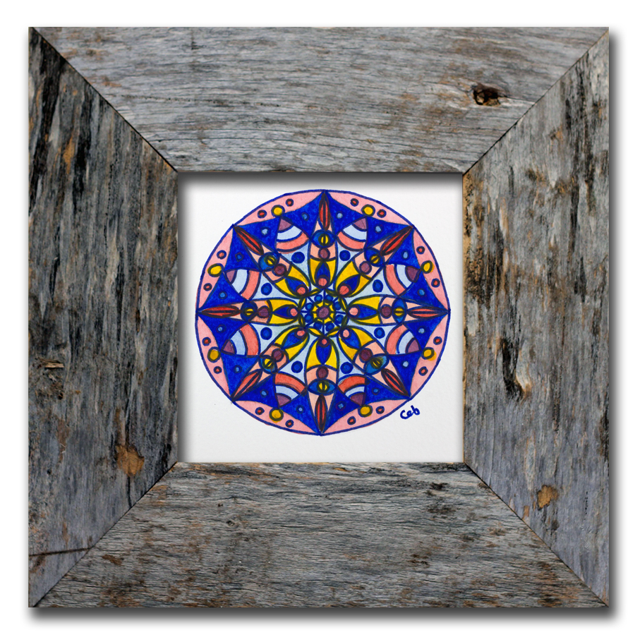 MandalaArtCarrieBrummer Blue Mandala Art Print, Miniature Framed Mandala Art, Bohemian Wall Decor, Mandala Wall Art, Boho Mandala Art Prints, Boho Hippy Decor, arts and collectibles, drawing and illustration, pen and ink, mandala wall art, framed mandalas, boho birthday gift, bohemian wall decor, yoga art print, boho interiors, festival lover gift, spiritual art zen, bohemian mandala, pen and ink art, indian ethnic art