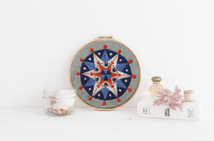 art and collectibles, fiber arts, embroidery, embroidery hoop art, embroidery art, wall art, room decor, contemporary, hoop art, needlework art, modern embroidery, thread painting, yoga art gift, mandala art,