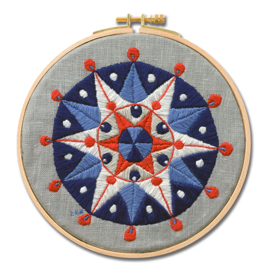 PrismMandalalr art and collectibles, fiber arts, embroidery, embroidery hoop art, embroidery art, wall art, room decor, contemporary, hoop art, needlework art, modern embroidery, thread painting, yoga art gift, mandala art,