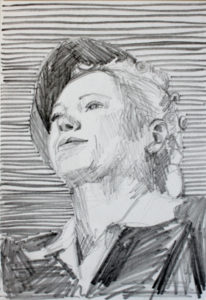 art by carrie brummer, drawing portraits, woman portrait