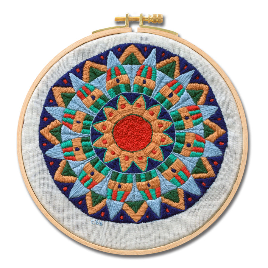 SeedlingMandalaLR art and collectibles, fiber arts, embroidery, embroidery hoop art, embroidery art, wall art, room decor, contemporary, hoop art, needlework art, modern embroidery, thread painting, yoga art gift, mandala art,