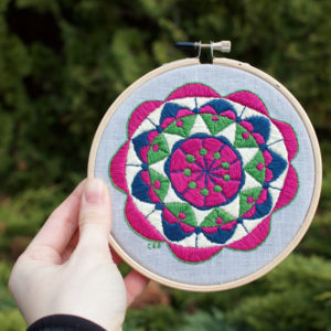 art and collectibles, fiber arts, embroidery, embroidery hoop art, embroidery art, wall art, room decor, contemporary, hoop art, needlework art, modern embroidery, thread painting, yoga art gift, mandala art,