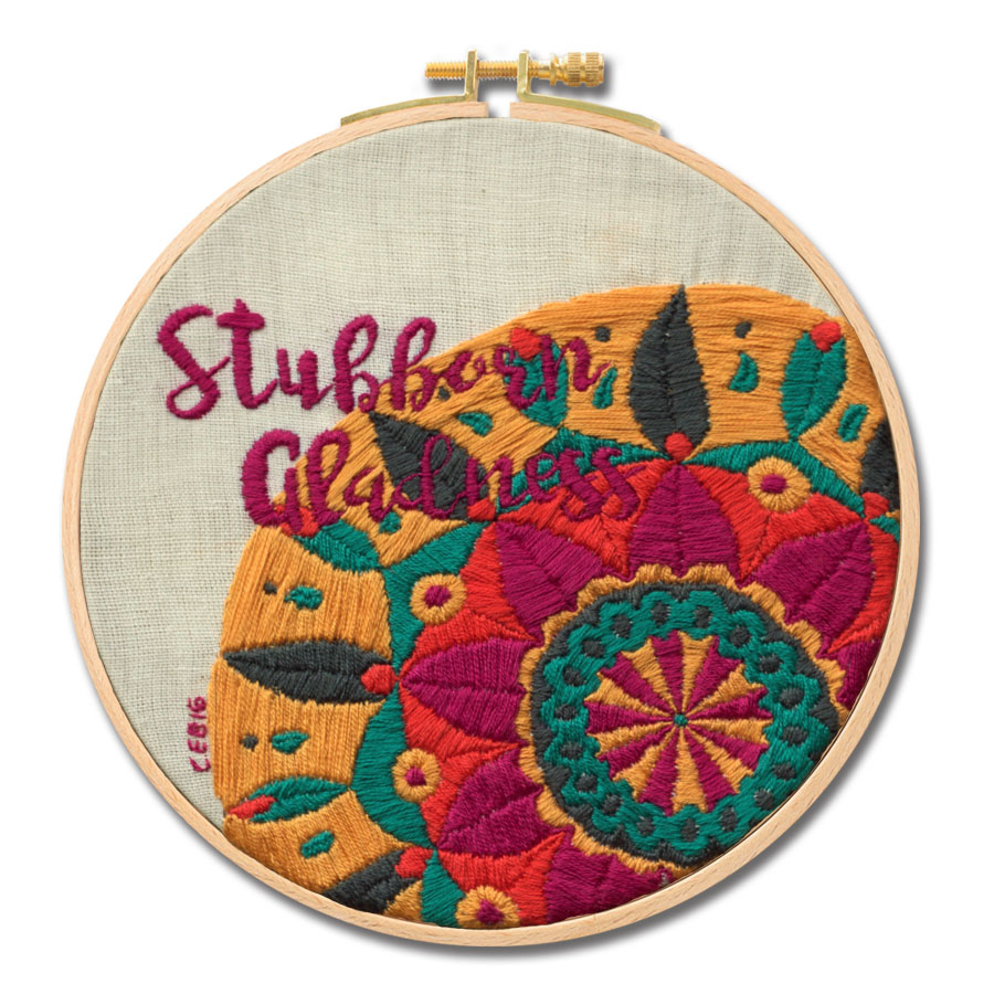 StubbornGladnessLR art and collectibles, fiber arts, embroidery, embroidery hoop art, embroidery art, wall art, room decor, contemporary, hoop art, needlework art, modern embroidery, thread painting, yoga art gift, mandala art,