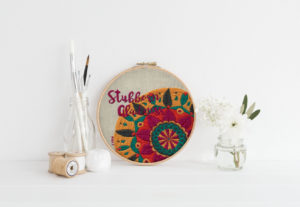 art and collectibles, fiber arts, embroidery, embroidery hoop art, embroidery art, wall art, room decor, contemporary, hoop art, needlework art, modern embroidery, thread painting, yoga art gift, mandala art,